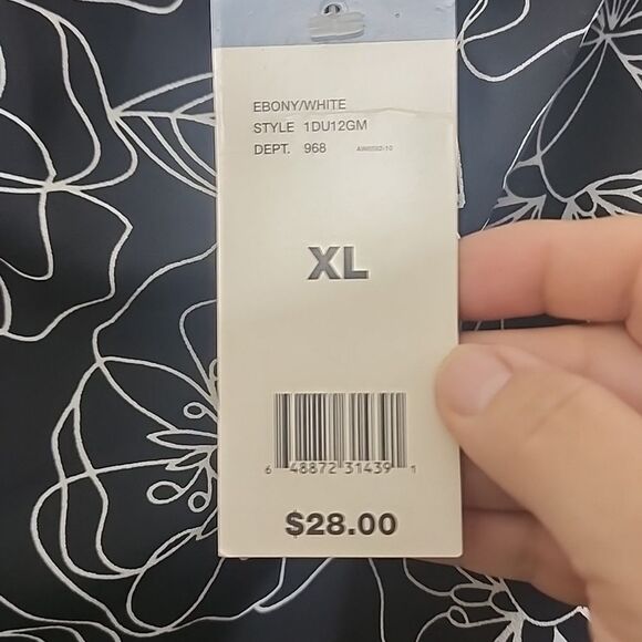 Hillard & Hanson floral print sheer fully lined career wear skirt NWT sz XL - Picture 3 of 7